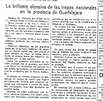 El ejrcito italiano toma Masegoso. Peridico Diario de Crdoba (11/03/1937)