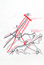 Mapa con el detalle de las operaciones blicas de la Batalla de Guadalajara. Alto Llano, Revista Cultural de Masegoso de Tajua, segunda etapa, n. 26, 2012