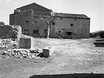 Masegoso en ruinas, tras la Guerra Civil. Fotografa de Antonio Faura