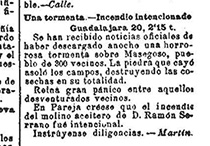 La catastrfica tormenta del 19 de junio de 1893 en Masegoso