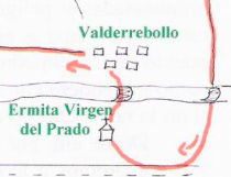 Esquema de la ruta Masegoso-Pea del Castillo-Las Morras-Barriopedro-Valderrebollo-Masegoso